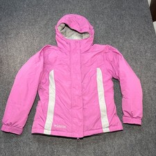 Columbia Girls Pink Hooded Down Puffer Winter Jacket Coat XG5411 Size L 14/16