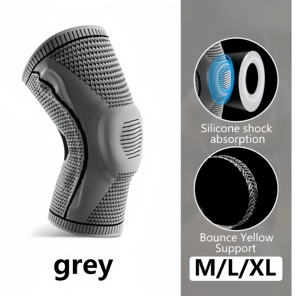 Knee Sleeves Compression Brace Support Sport Joint Injury Pain Arthritis Relief - Image 4 of 4