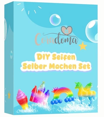CORADOMA DIY Seife Selber Machen Set für Kinder - Soap Lab Seifenherstellung Soap Lab