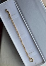 14k Gold rolo chain charm bracelet MEJURI 6.5 inches