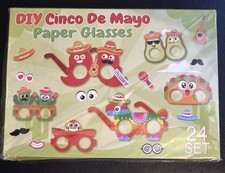 Cinco De Mayo Paper Glasses 24 Pairs Mexican Fiesta