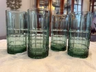 Vintage Anchor Hocking Tartan 16 Oz Tea Glass In Emerald Green Set Of 4 MCM