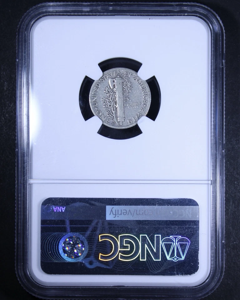 1942/1-D Mercury Dime - 10c NGC VF30 - Cool Overdate! - Image 2 of 4