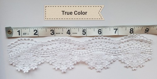Vintage Lace Floral Trim Chemical Fragment DIY Embellishment A15 - Picture 3 of 3