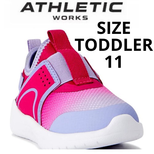 Athletic Works Toddler Girl SIZE 11 StepIn Pink & Purple Sneakers, NEW eBay