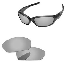 Lenslog Silver Polarized Replacement Lenses For-Oakley Straight Jacket 2007