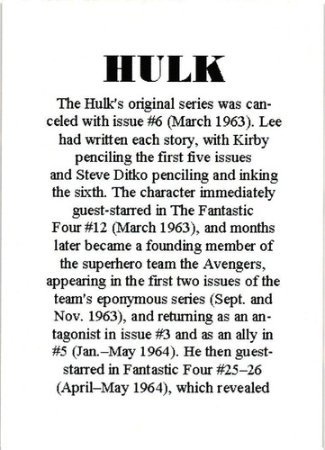 The Incredible Hulk Custom Novelty Card - Picture 4 of 4