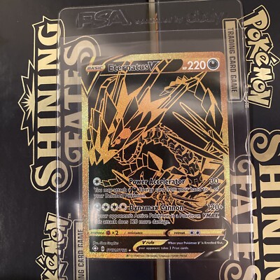 eternatus pokemon card gold Amazon.com: Pokemon Eternatus V SV121/SV122 Shining Fates Black & Gold Secret Rare Single Card : Toys & Games