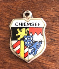 Vintage Chiemsee 800 Silver Travel Shield Enamel Bracelet Charm — photo 2