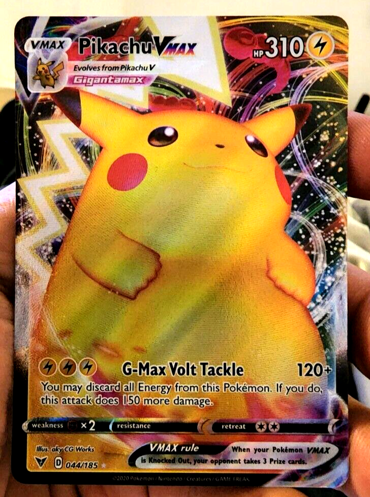Pikachu Vmax 044/185 Ultra Rare Vivid Voltage Pokemon TCG NM - M