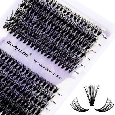 Individual Lashes 240PCS Cluster Lashes Extension 30D+40D, 12-16mm, Wendy Lashes