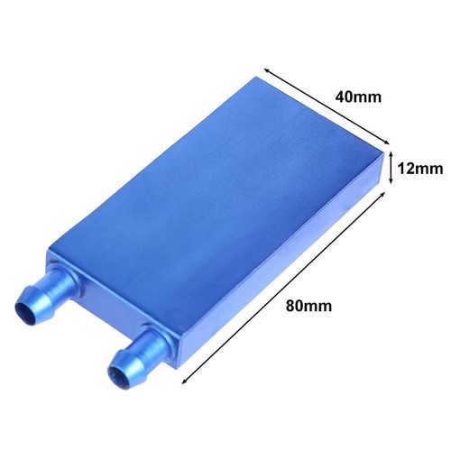 80x40x12mm Aluminium CPU Grafik Karte Festplatte Wasserkühlung Kühler - Bild 3 von 11