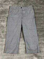 Counterparts Pants Womens 12 Black White Geometric Casual Cotton Blend