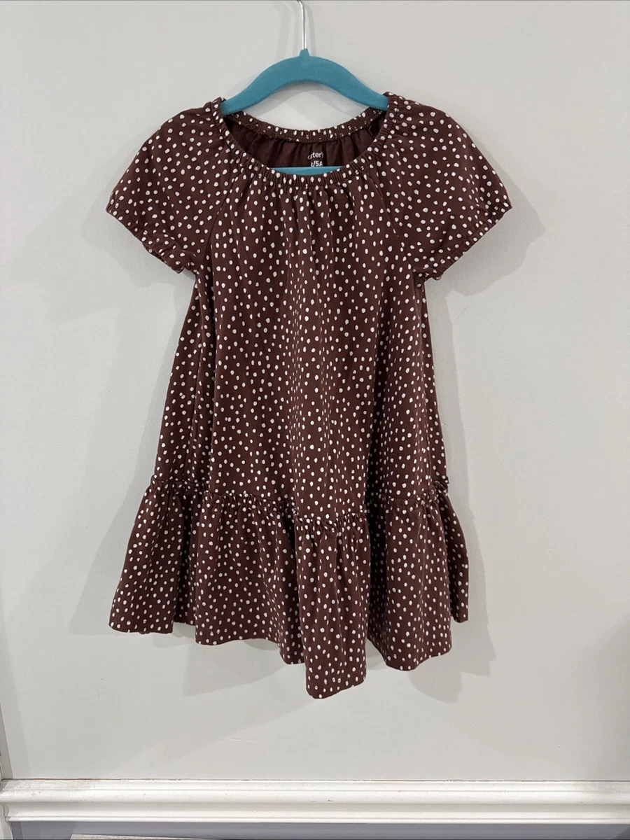 carters brown dress THE JENNA POLKA DOT DRESS IN BROWN – Pink Desert