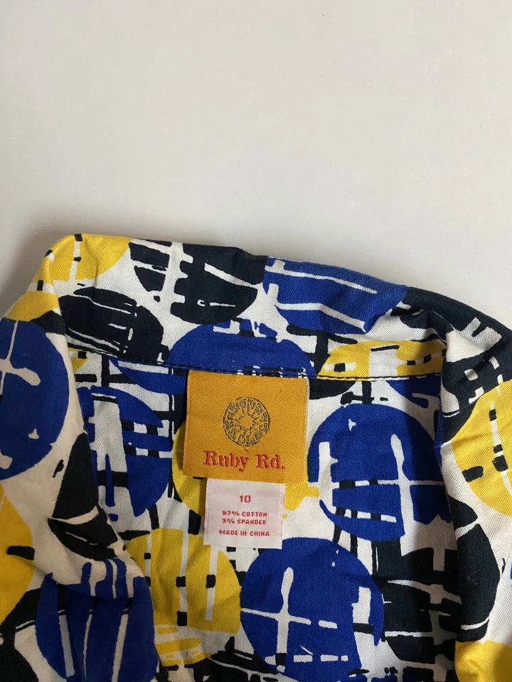 Ruby Rd Womens Jacket 10 blue Button Down Collar - Image 4 of 4