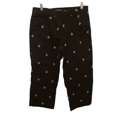 Black Anchors Capri Pants | eBay
