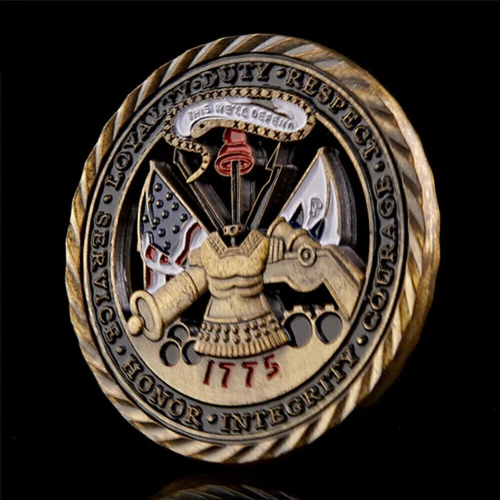 Army US Military Coin Gift Challenge Strong Collectible 1775 Commemorative Medal
