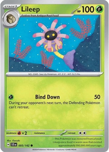 LCR(リリカルレア) まとめ売り 59枚 Lileep 005/142 Reverse Holo Common Stellar Crown Pokemon
