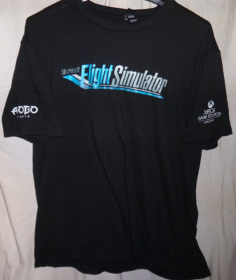 Vintage Microsoft Flight Simulator PROMO Xbox Game Studios Publishing Shirt Sz L