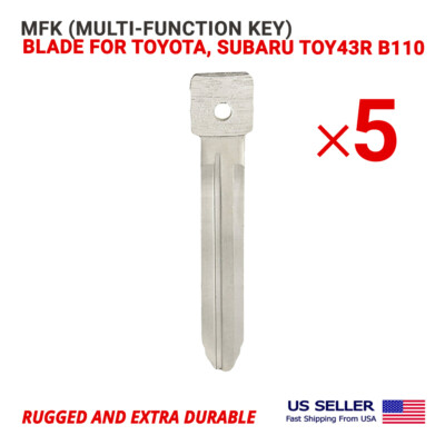 5X MFK (Multi-Function Key) Refill Key Blank Blade for Toyota Subaru TOY43R B110