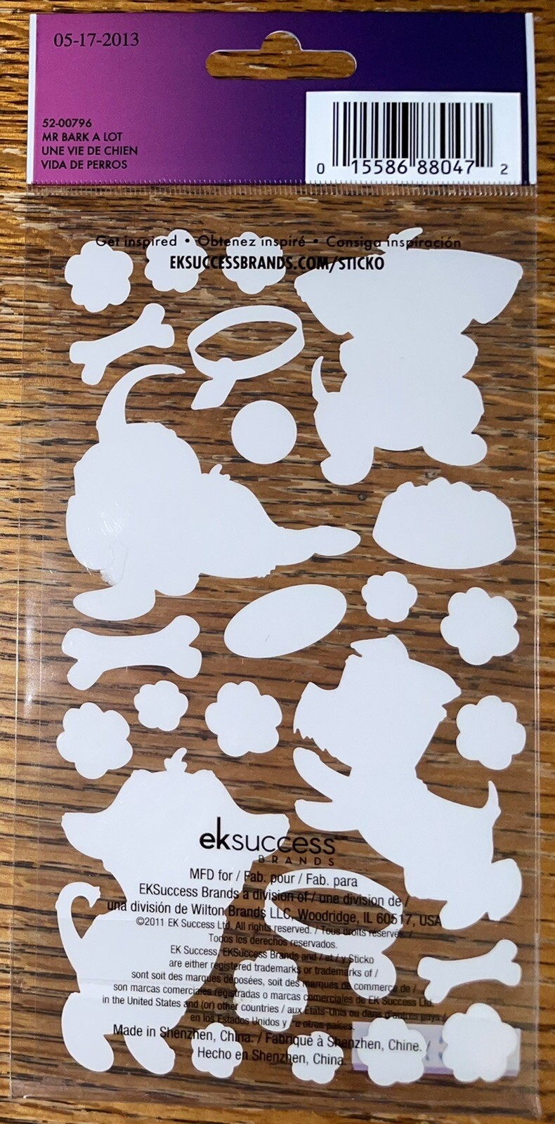 Sticko Mr Bark A Lot BRING HOME PUPPY Glitter toys dog Food bowl Collar Stickers
