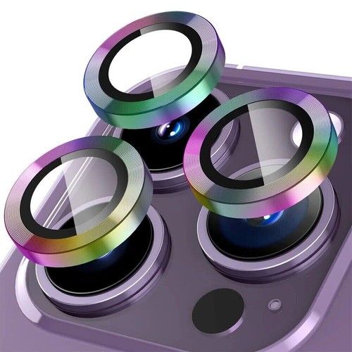 Metal Ring Camera Lens Protector Tempered Glass For iPhone 12 13 14 15 16 - 第 14/143 張圖片