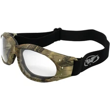 Global Vision Eliminator Z 77 Padded Riding Goggles Forest Camo Frame Clear Lens