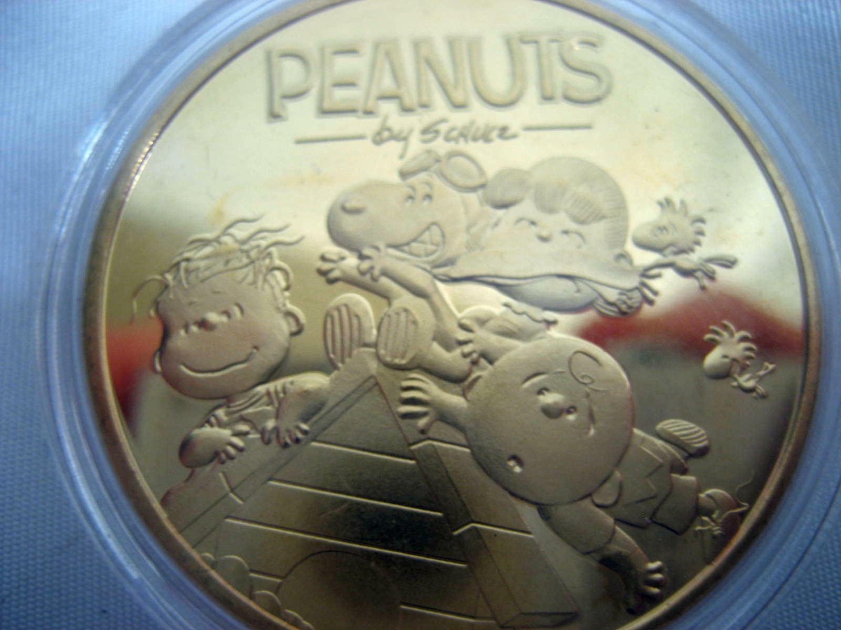 5-coin set SNOOPY PEANUTS CHARLIE BROWN WORTH COLLECTION