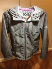 Zero Xposure Women's Gray Faux Fur Lined Hooded Jacket Fleece Lined Size S