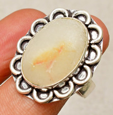 Sunstone Gemstone 925 Sterling Silver Handmade Jewelry Ring 7.5