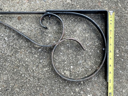 Large Antique Victorian Style Steel Corbel Wall Plant Hanger Bracket - Picture 3 of 6