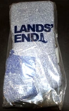 LANDS END Mens Sz MEDIUM Deep Sea Navy Merino Wool Blend Snow Pac Boot Socks
