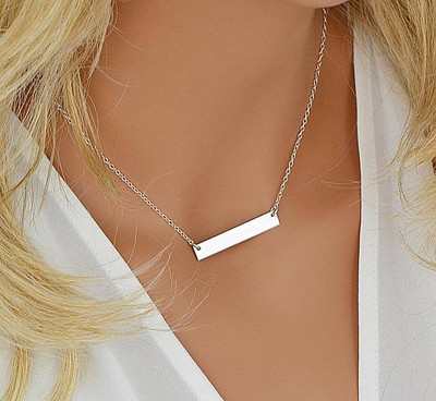 925 Solid Sterling Silver Horizontal 