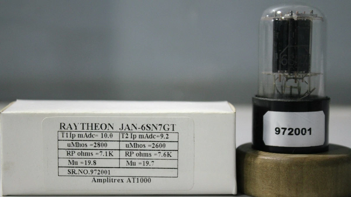 Raytheon JAN CRP 6SN7GT (Jb-3-21 K)RAYTHEON VT-231 6SN7 イカリJAN