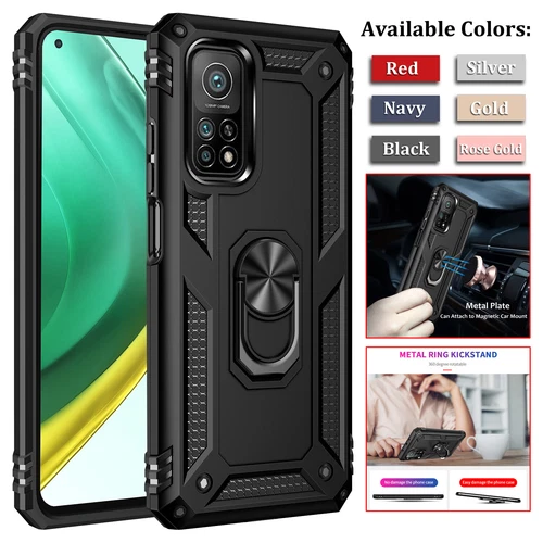 For Xiaomi Mi 10T Pro / Lite 5G Shockproof Armor Magnetic Ring Holder Case Cover