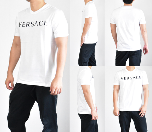 VERSACE Mainline Embroidery Logo T-Shirt Cotton Iconic Retro Shirt Tee Top S - Bild 12 von 23