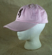 Browning Baseball Cap Pink Hunting Embroidered Hook Loop Back One Size Fits All