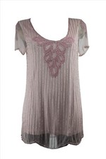 Long Tall Sally Women Embellished T-Shirt Rosewater All Sizes