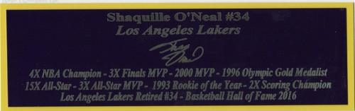 Kareem Abdul-Jabbar Nameplate Los Angeles Lakers Autograph Photo Ball Jersey - Picture 2 of 12