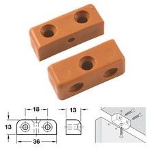 BEECH MODESTY BLOCKS Furniture Connector Joint Fix-It Block Cabinet Shelf Fixing