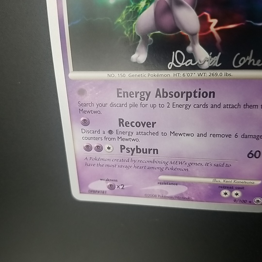 MEWTWO 9/100 - WORLD CHAMPIONSHIP 2009 Pokemon Card - DAVID COHEN