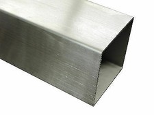 Edelstahl Quadratrohr geschliffen K240 bis 50cm Vierkantrohr VA Hohlprofil