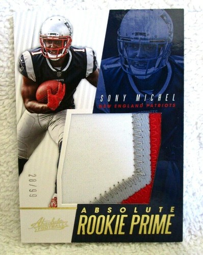 Sony-Michel-RC-2018-Absolute-ROOKIE-PRIME-3-Color-Patch-99-GEM-Patriots-RB-RC