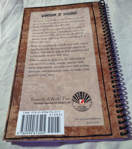 Workbook of shadows a simple Guide for beginning Wiccans rare spiralbound - Picture 2 of 6