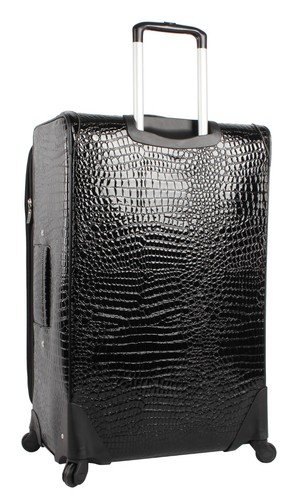 NEW Kathy Van Zeeland Luggage Croco PVC Expandable Spinner Suitcase - Bild 5 von 17