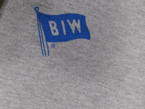 BIW Bath Iron Works Sweatshirt Men Small Gray Hoodie Pullover Genera Dynamics - Picture 3 of 11