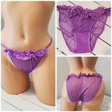 Victorias Secret Dream Angels String Bikini Panty Full Cut 6/M PURPLE Foxglove
