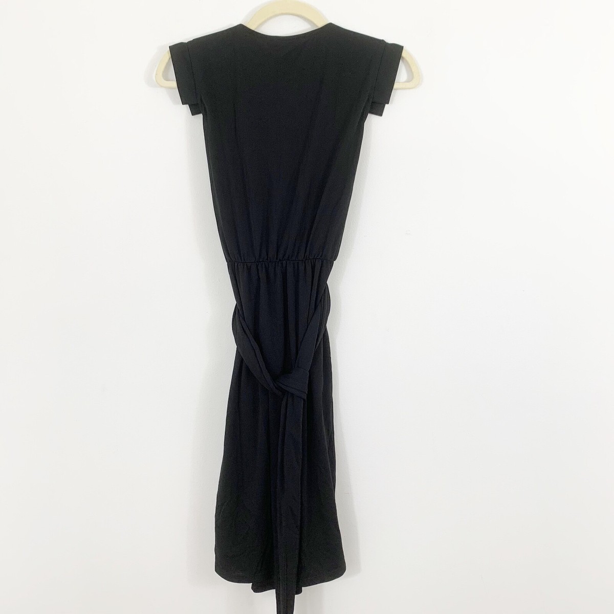 NEW ASOS Maternity Black Dress Size US 4 Tie Sash Stretchy Little Black  Dress | eBay