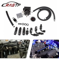 Racing Adjustable Fuel Pressure Regulator Kit Oil 0-100psi Gauge AN-6 Fitting