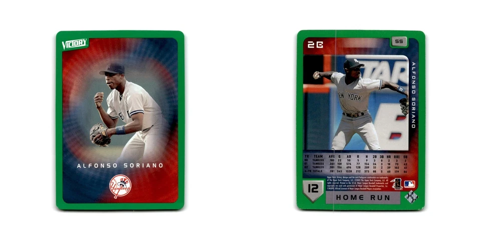 2003 Upper Deck Victory Tier 1 Green Alfonso Soriano Yankees #55 - Image 3 of 3